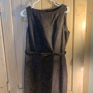 AGB Brown Work Dress with weave belt